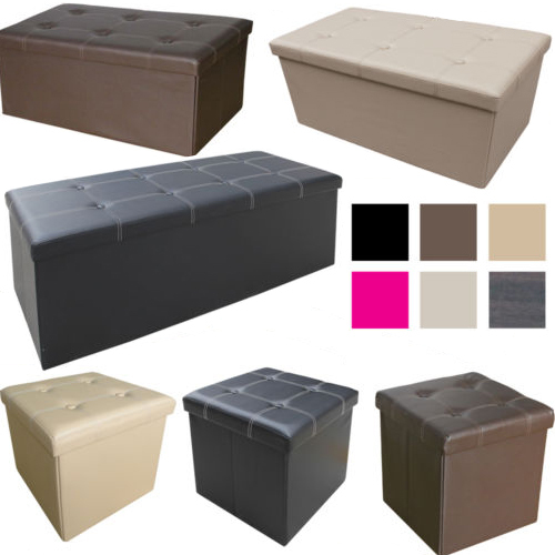 Large ottoman faux - ottoman, leather