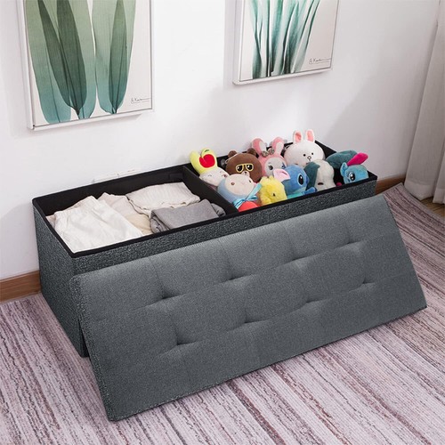 Folding storage ottoman - storage,