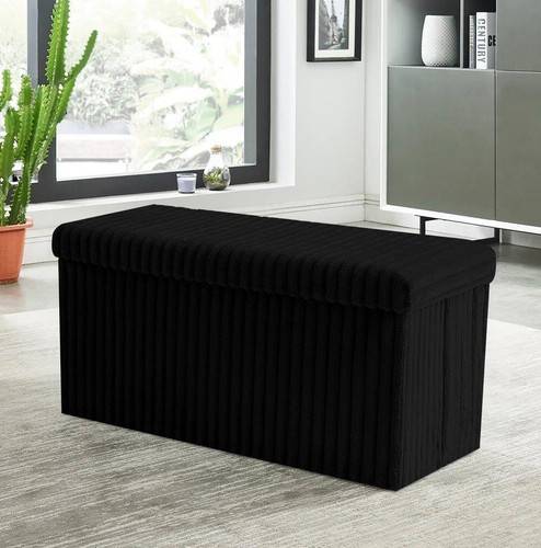 Ribbed ottoman storage - storage, box