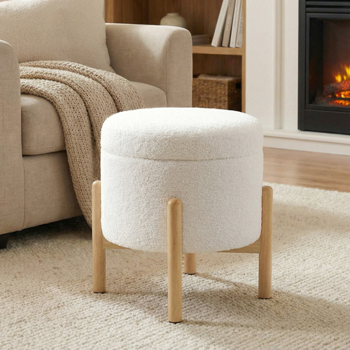 Dowel storage ottoman cream - dowel,