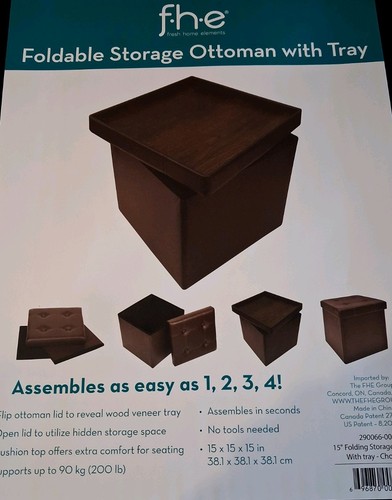 Foldable storage ottoman - foldable,
