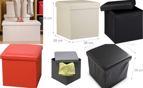 Leather folding storage - leather,