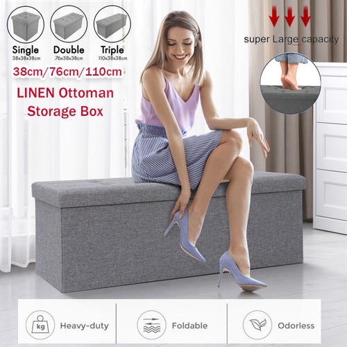 Folding ottoman storage box - ottoman,