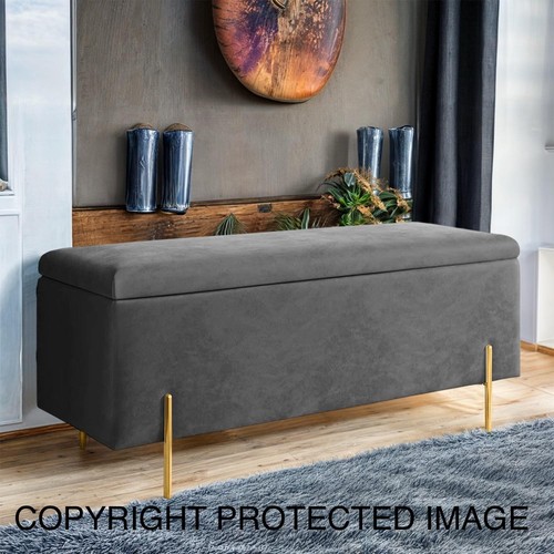 Luxury velvet ottoman storage - ottoman,