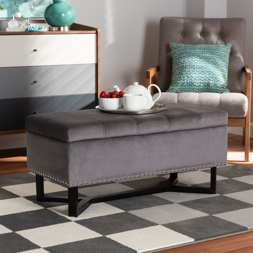 Storage ottoman bench dark - storage,