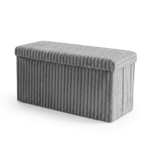 Ribbed ottoman storage - storage, box