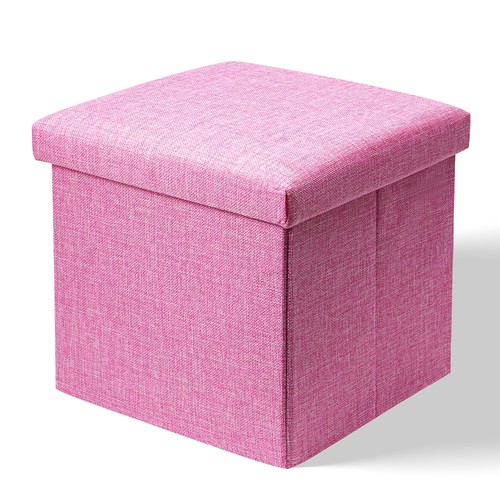 Pink ottoman storage box with - ottoman,