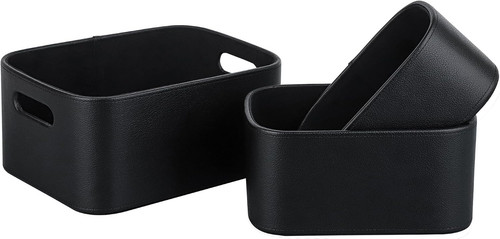 Stylish faux leather storage - faux,