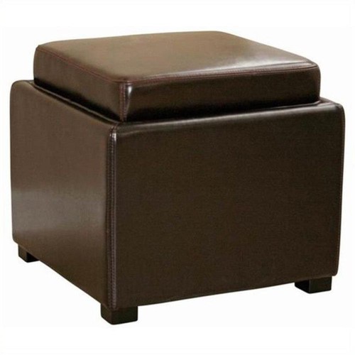 Storage ottoman dark brown - storage,