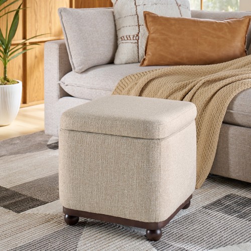 Storage ottoman heather wheat - ottoman,