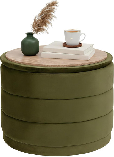 Round velvet storage - round,