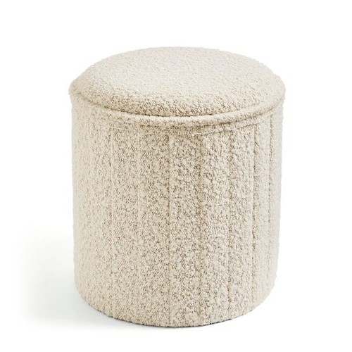 Round ottoman with tray - round,