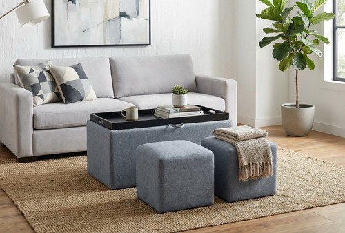 Carey storage bench tray - storage, w
