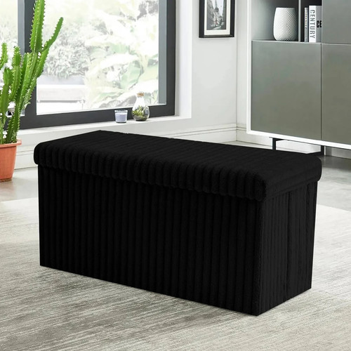 Ribbed foldable ottoman - gc,