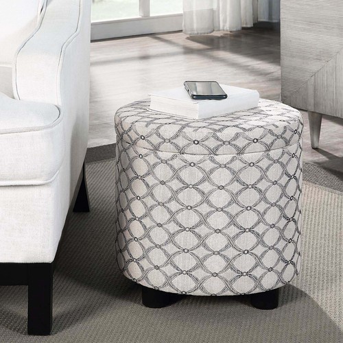 Round storage ottoman - round,