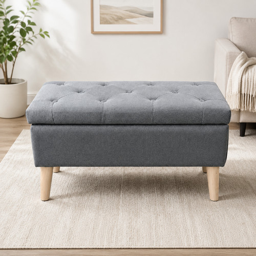 Corduroy storage ottoman - corduroy,