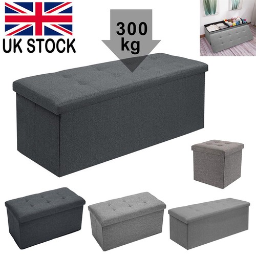 Folding storage ottoman - storage,